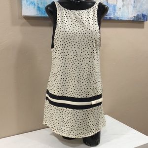 Eco Swim one piece woman’s bathing suit creme & black polka dot size 8